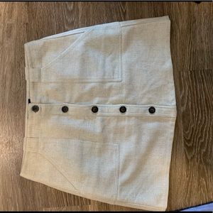 Natural Stitched Canvas Skirt
